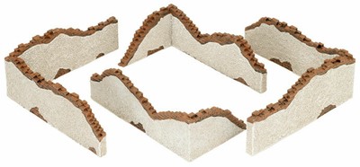 Flames of War 4th Edition Battlefield in a Box: Ruined Desert Walls BB229