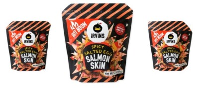 Irvin's Spicy Salted Egg Salmon Skin 3.7 Oz (3 Pack)