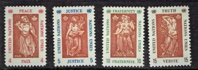 1967 UNITED NATIONS ''Peace'' P/Set of 4  Sc#170- M/NH/OG*
