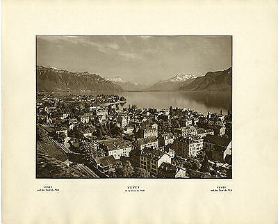 81 Schweiz Phototypie Faksimile - VEVEY, DENT & MIDI - Swiss Svizzera Suiss