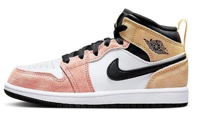 Little Kids Jordan 1 Mid SE Magic Ember/Солнечные часы-Белый (DX4367 800)