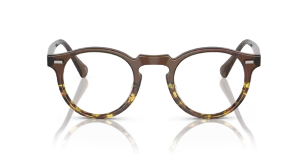 Pre-owned Oliver Peoples 0ov5186 Gregory 1756 Espresso 382 Gradient 45mm Men's Eyeglasses In Clear