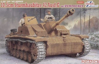 Dragon 6454 1/35 German 10.5cm Sturmhaubitze 42 Ausf.G w/Zimmerit