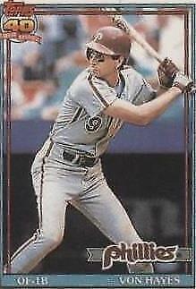 1991 Topps Cracker Jack Series 2 - Von Hayes #5