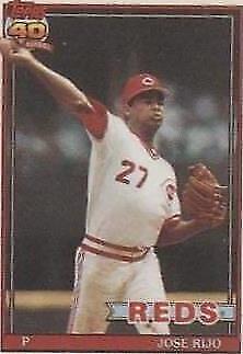 1991 Topps Cracker Jack Series 1 - Jose Rijo #9