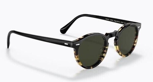 Pre-owned Oliver Peoples Gregory Peck Black Dark Shaded Tort Sunglasses Ov5217s 1178p1 In Green