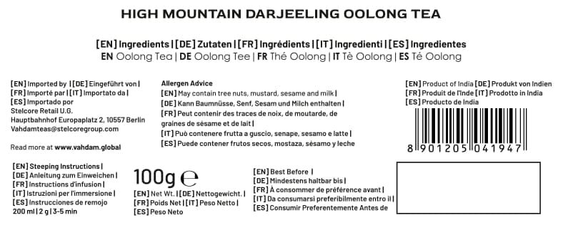 VAHDAM, High Mountain Oolong Tea Leaves from Himalayas (50 Cups), 3.53oz,