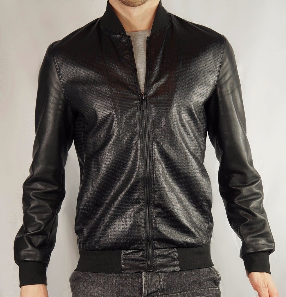 zara mens leather bomber jacket