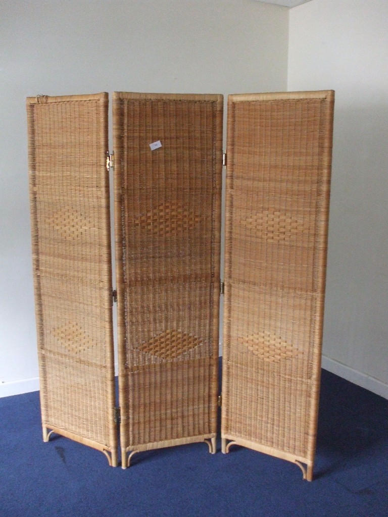 Ikea Wicker Folding Screen Room Divider in Keighley, West Yorkshire