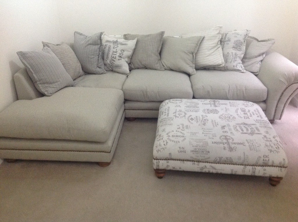 corner sofa with a massive foot stool... in Eaglescliffe