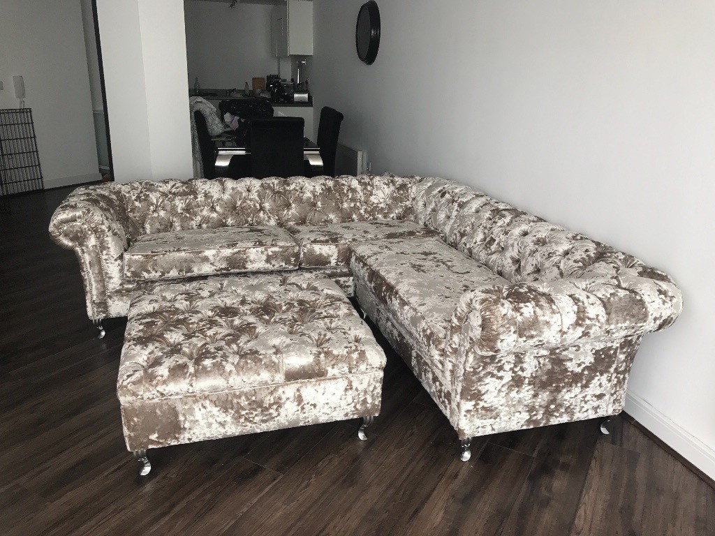 House of Sparkles Crushed Velvet Sofa in Enfield, London Gumtree