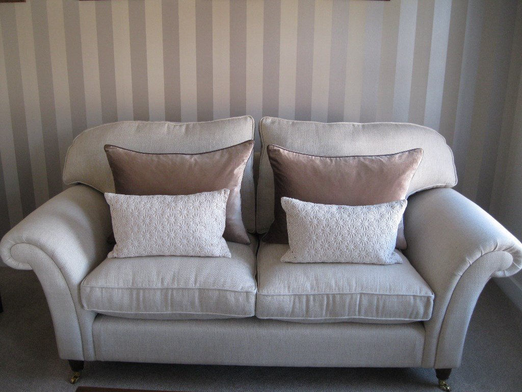 Laura Ashley 'Mortimer' Sofas, 2 seater and 3 seater, Edwin Natural