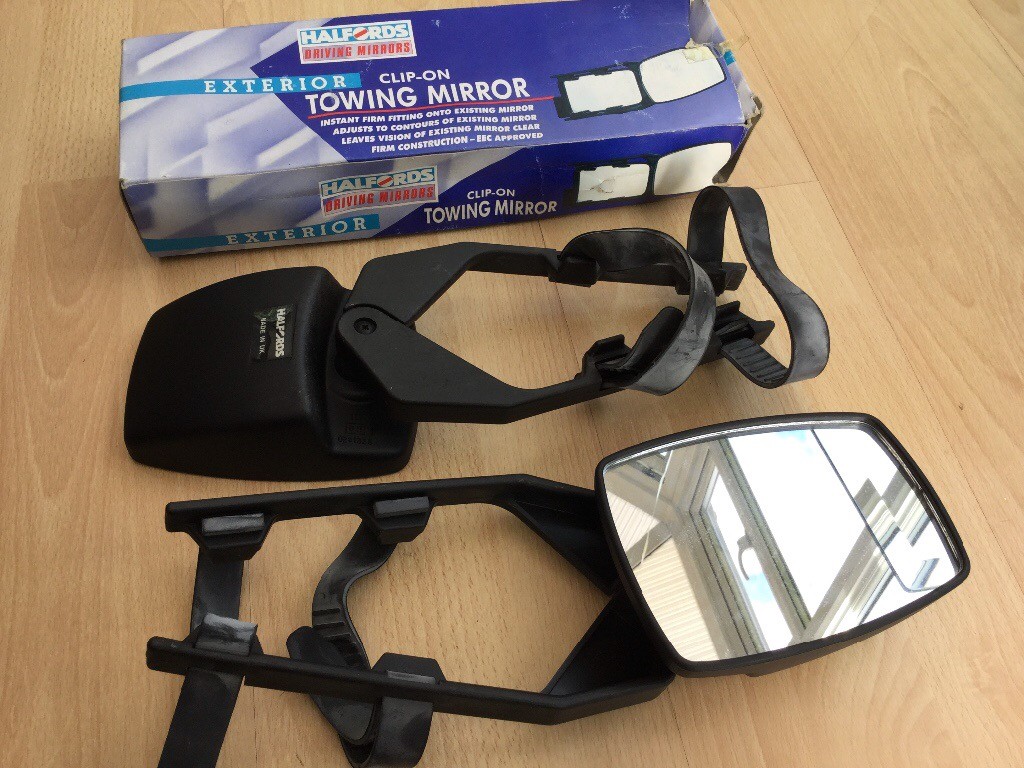 Caravan towing mirrors 2 Halfords clip on mirrors in Croydon