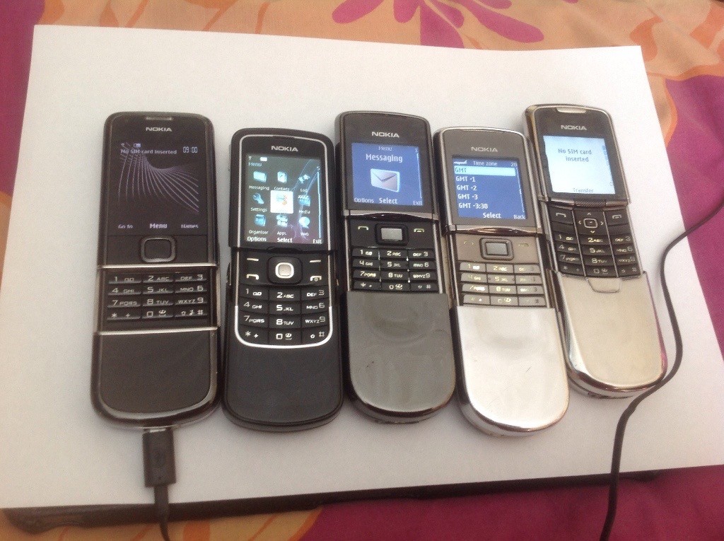 8 NOKIA CLASSIC PHONES-NOKIA 8800 ARTE,NOKIA 8600 LUNA,2X 8800 SIROCCO ...