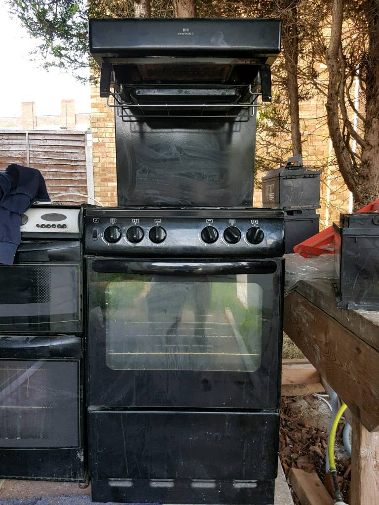 Black gas cooker eye level grill delivered today in Romford, London Gumtree