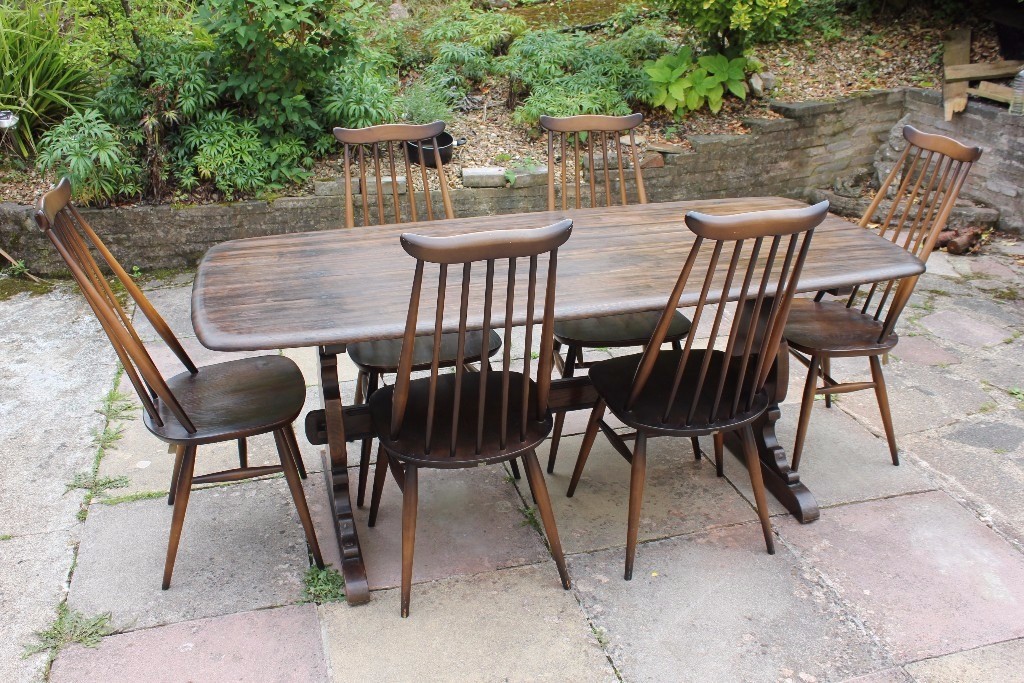 Ercol Refectory Table & 6 Stickback Chairs in Torquay, Devon Gumtree
