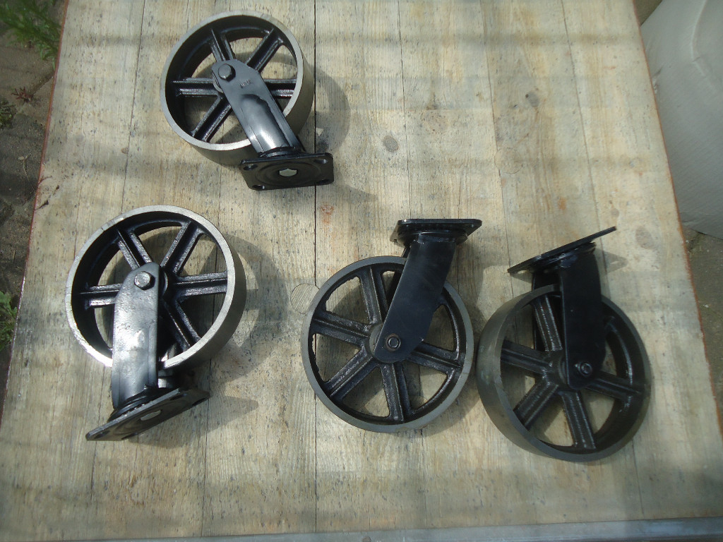 Industrial table legs caster wheels cast iron in Topsham, Devon Gumtree