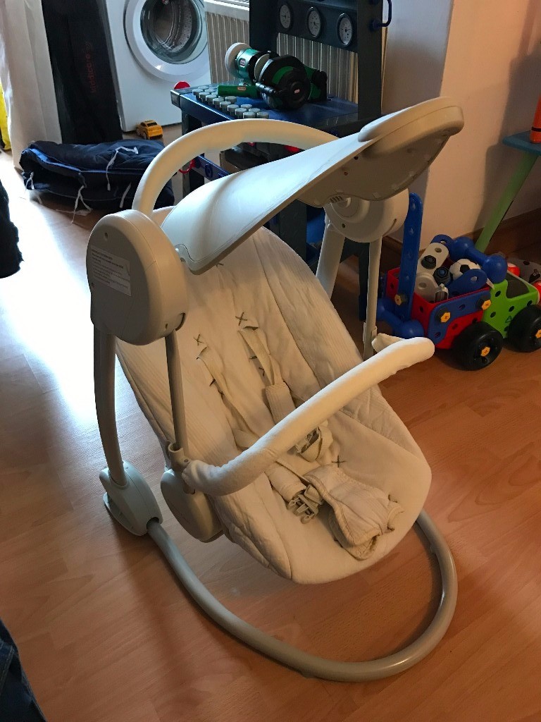 Mamas And Papas Starlite Baby Swing In Cream White In