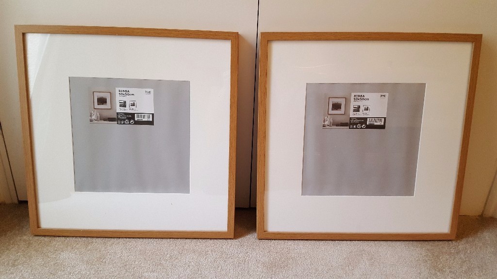 Ikea RIBBA 50x50 oak effect frames x2 in Whiteladies Road, Bristol