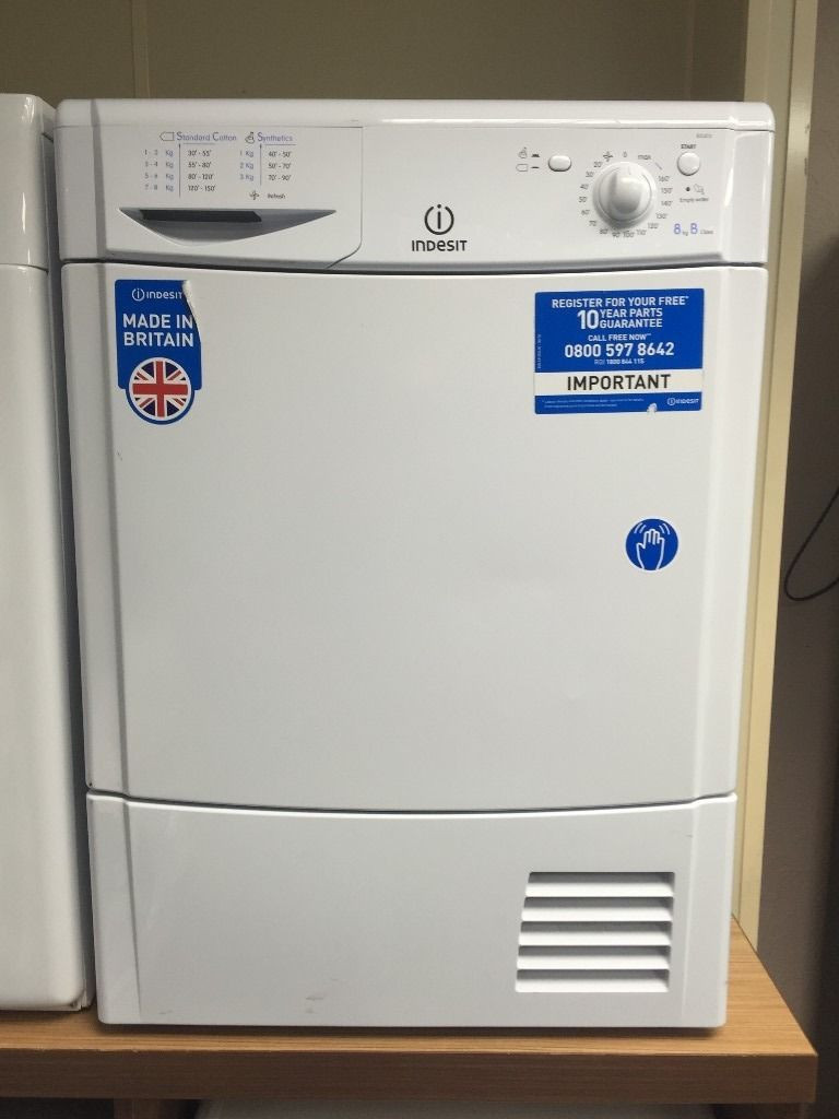 Indesit IDC8T3 8kg White Condenser Tumble Dryer 1 YEAR GUARANTEE in