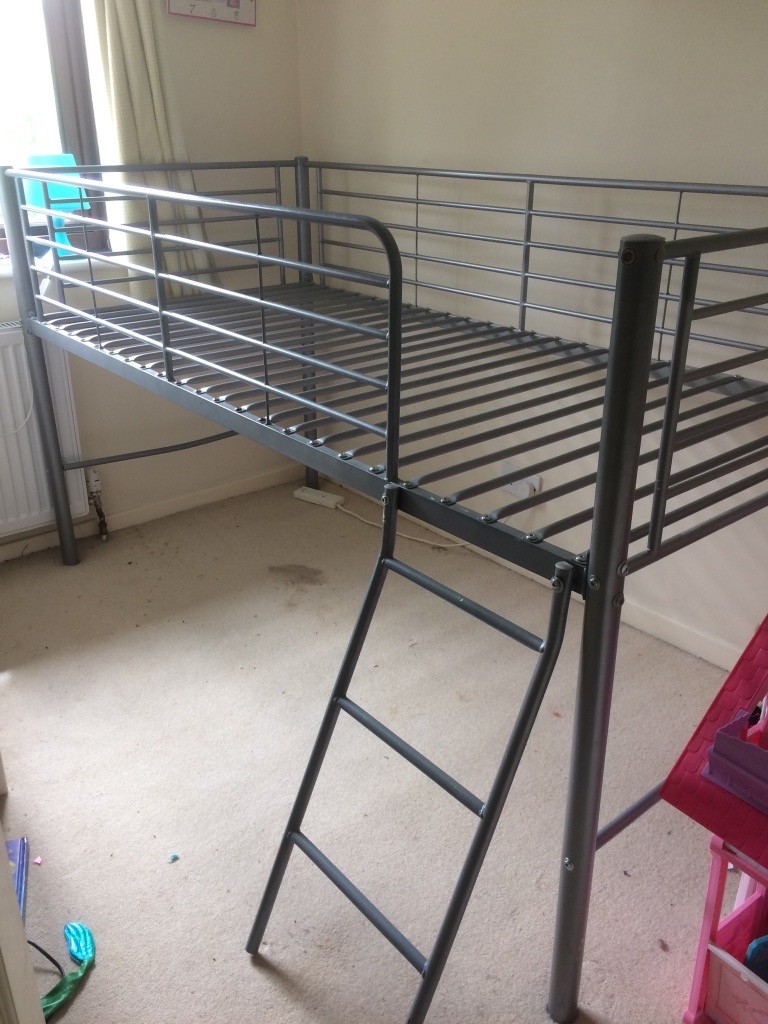 Cabin Bed Frame silver metal/ single in Lyndhurst, Hampshire Gumtree