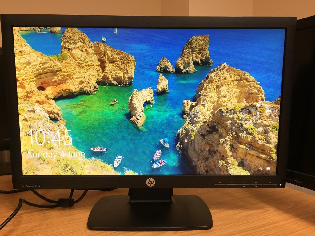 HP ProDisplay P221 21.5" LED LCD Monitor Full HD 1080p DVI VGA in