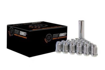 West Coast W56015S 12x1.5 Bulge Acorn Spline Lug Nuts 1.38'' 6 Lug Chrome
