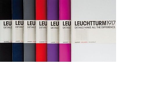 Leuchtturm1917 Soft Cover A5 Medium Notebook, Squared 121 Numbered Pages, BLACK