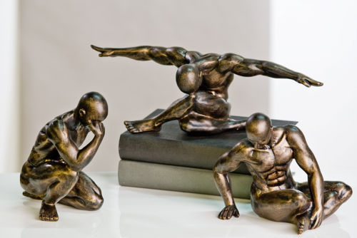 Statuette decorative Casablanca in bronzo per la casa