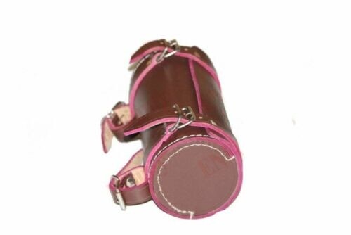 Fits Royal Enfield Vintage Customised Brown Leather Tool Bag Roll Engraved 