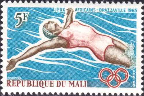 Timbre Sports Natation Mali 83 * (43867ad)