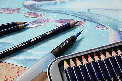 Inktense Pencils Blister Set of 6 Premium 4mm Round Core Firm Texture Waterso...