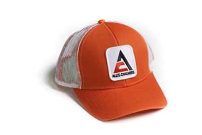 Allis Chalmers Tractor Hat, New Logo, Orange with White mesh Back,