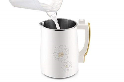 BONUS PACK! Joyoung DJ13U-D08SG Easy-Clean Automatic Hot Soy Milk Maker Full