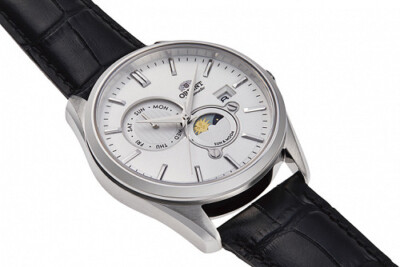 Pre-owned Orient White Sun & Moon Rn-ak0305s Jewels Automatic Mens Watch In Box