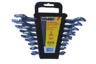 MAURER CHIAVI FISSE COMBINATE acciaio al carbonio 8 pezzi supporto DA 6 A 22
