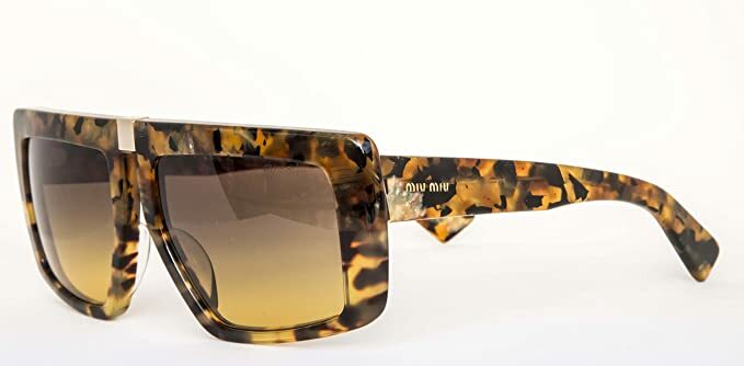 MIU MIU Sunglasses SMU 05O MAN-1F2 Yellow Horn Havana Brown