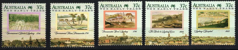 Australien - 200 Jahre Kolonisation Satz Postfrisch 1988 Mi. 1106-1110