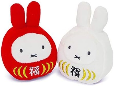 Telegram Store's Ex-Mail Plush Toy ''Miffy Fukudaruma Red and White ...