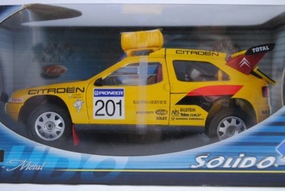 1:18 Solido 9003 Citroen Zx Lacs Raid 201 1992 Jaune Rarität-neuzustand