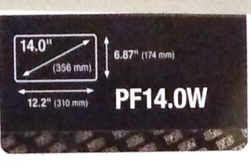 3M Black Privacy Filter for Widescreen Laptop 14 inch 356mm PF14.0W 12.2