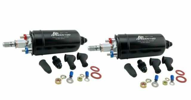 380lph X2 External Hi Flow Fuel Pumps Connectors Check Valve