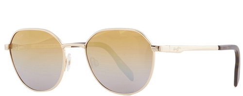 Pre-owned Maui Jim Hukilau Mj 845-16 Gold To Silver Dual Mirror Polarized Sunglasses
