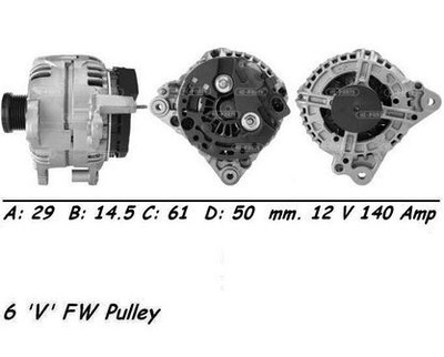 WAI Alternator for Volkswagen Scirocco TSi 160 CAVD / CTHD 1.4 (10/2008-03/2015)