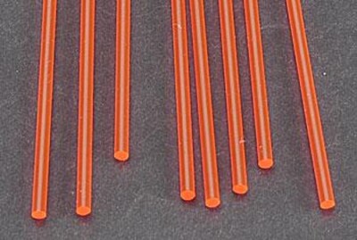 Plastruct Fluorescent Rod 3/32 (8) - Model Scratch Building Plastic Rods