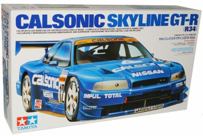Nissan Skyline R34 Azul Calsonic Gt-R 1998-2002 24219 Conjunto Kit 1/24 Tamiya