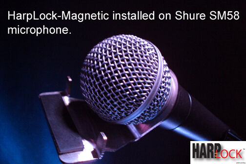  'Harplock'. Revolutionary Hands & Rack Free Mic/Microphone Harmonica Holder 