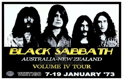 BLACK SABBATH 1973 AUSTRALIA NEW ZEALAND ROCK POSTER 11x17