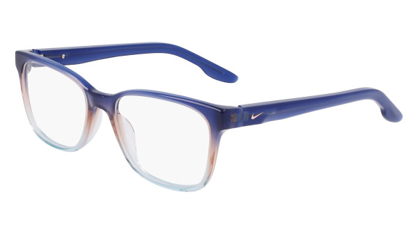 Lunettes Nike 7177 407 pour femmes en plastique ovale bleu