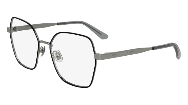 Occhiali da vista donna CALVIN KLEIN CK24112 041 metallo quadrato argento nero